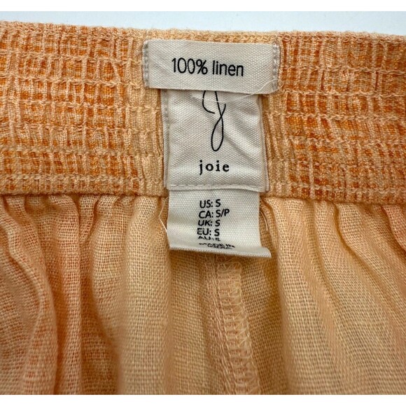NEW Women’s SMALL Joie Peachy Keen Botanical Linen Cropped Wide Leg Pants Floral - Picture 6 of 7